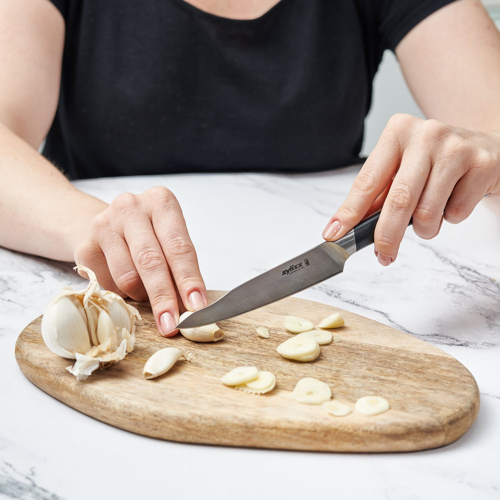 The Zyliss Comfort Pro Paring Knife 11cm / 4½ features an ice-hardened blade and a black ergonomic handle, displayed against a plain light background.