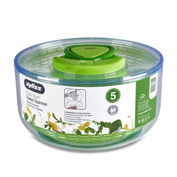 Spin Easy Zyliss Salad Large, Free ZYLISS Kitchen Spinner, BPA – Green,