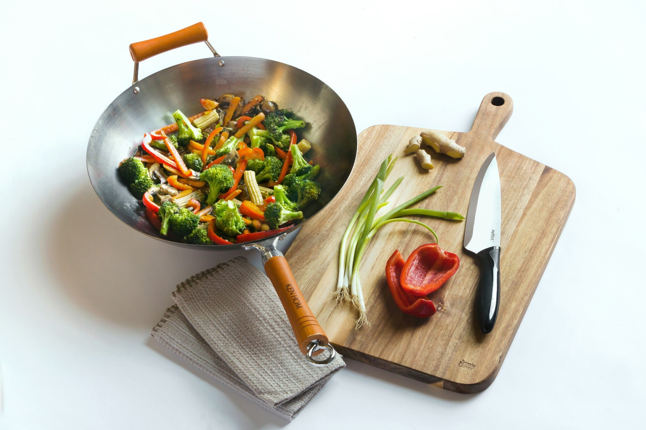 Ken Hom Excellence Carbon Steel Wok 14