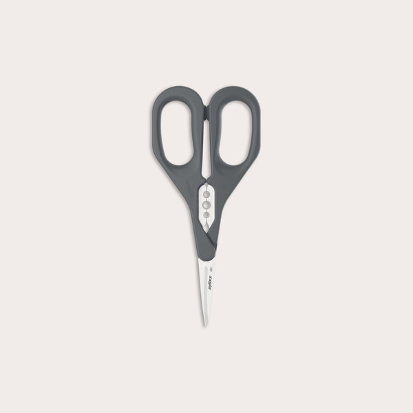 The Zyliss Herb Snippers feature dark gray handles and stainless steel blades, displayed against a plain light background.