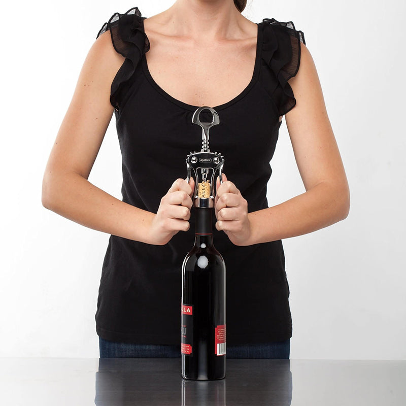 Zyliss Easy Corkscrew & Wine Bottle Opener, Stainless Steel E930046U