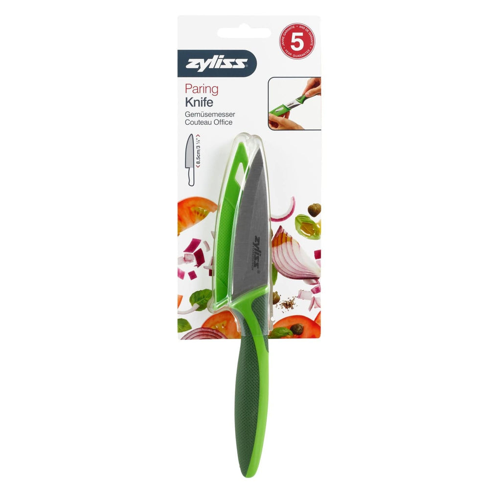 ZYLISS Paring Knife with Sheath Cover, 3.5-Inch Stainless Steel Blade,  Green – Zyliss Kitchen