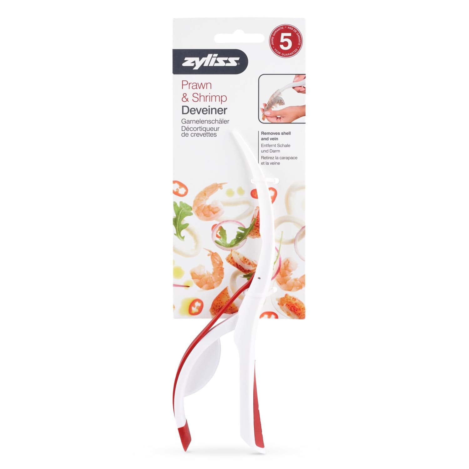 Zyilss Prawn & Shrimp Tool, Deveiner & Sheller with NonSlip Handle